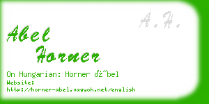 abel horner business card